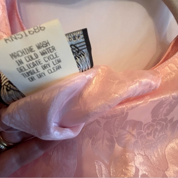 Vintage 80s All That Jazz Pink Peplum Dress w/ Belted Bow | Size 3/4 🇺🇸 - Picture 9 of 11